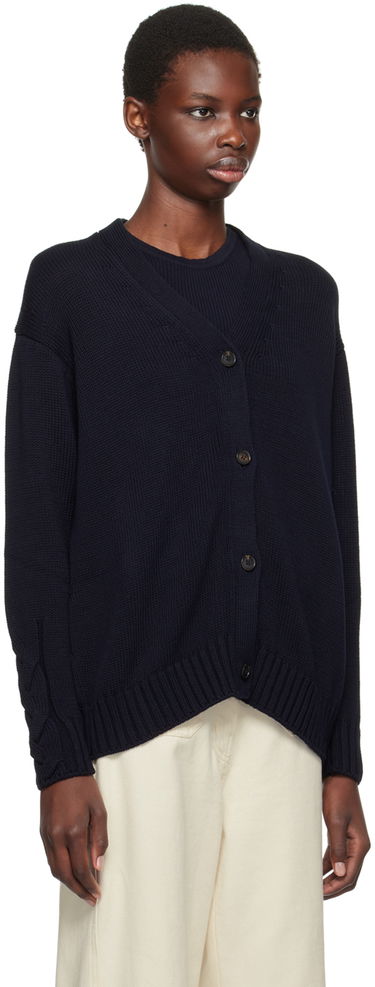 Sweater Max Mara Max Mara Lukas Knit Cardigan Mørkeblå | 2429346051600, 1