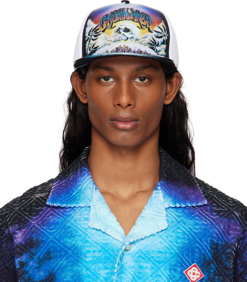 Kasket Casablanca Casablanca 'La Prémonition' Trucker Cap Hvid | AS25-HAT-014-01