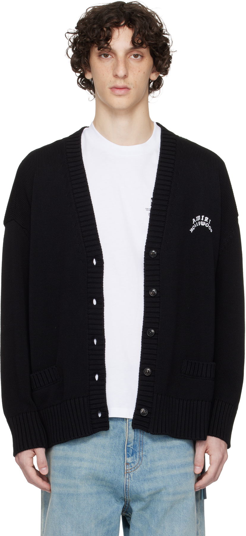 Sweater AMIRI AMIRI Hollywood Cardigan Sort | AWKNCD1027