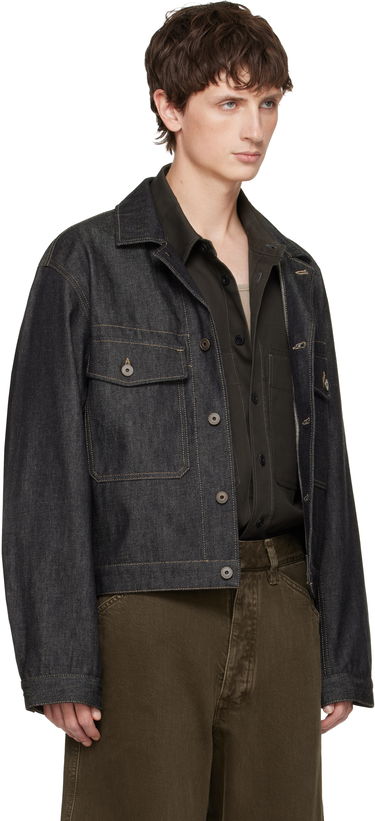 Jakke LEMAIRE Trucker Denim Jacket Mørkeblå | OW1188 LD1061, 1