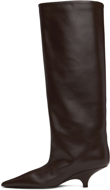 Sneakers og sko TOTEME Wedge-Heel Knee Boots Brun | 244-WAS0192-LE0014, 2