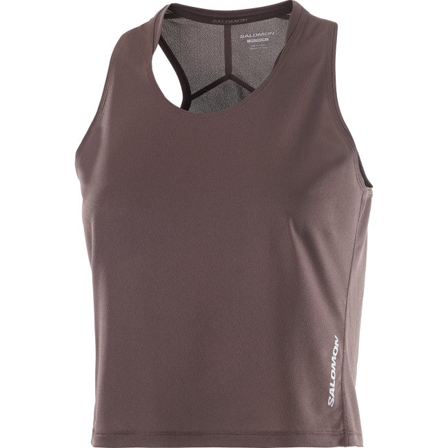 Tanktop Salomon Sense Aero Crop Tank Top Brun | LC2695800, 1