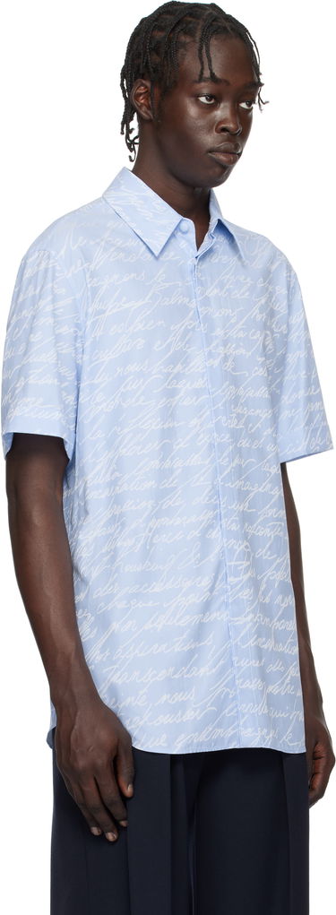Skjorte Balmain Love Letter Print Shirt Blå | EH1HL028CF82, 1