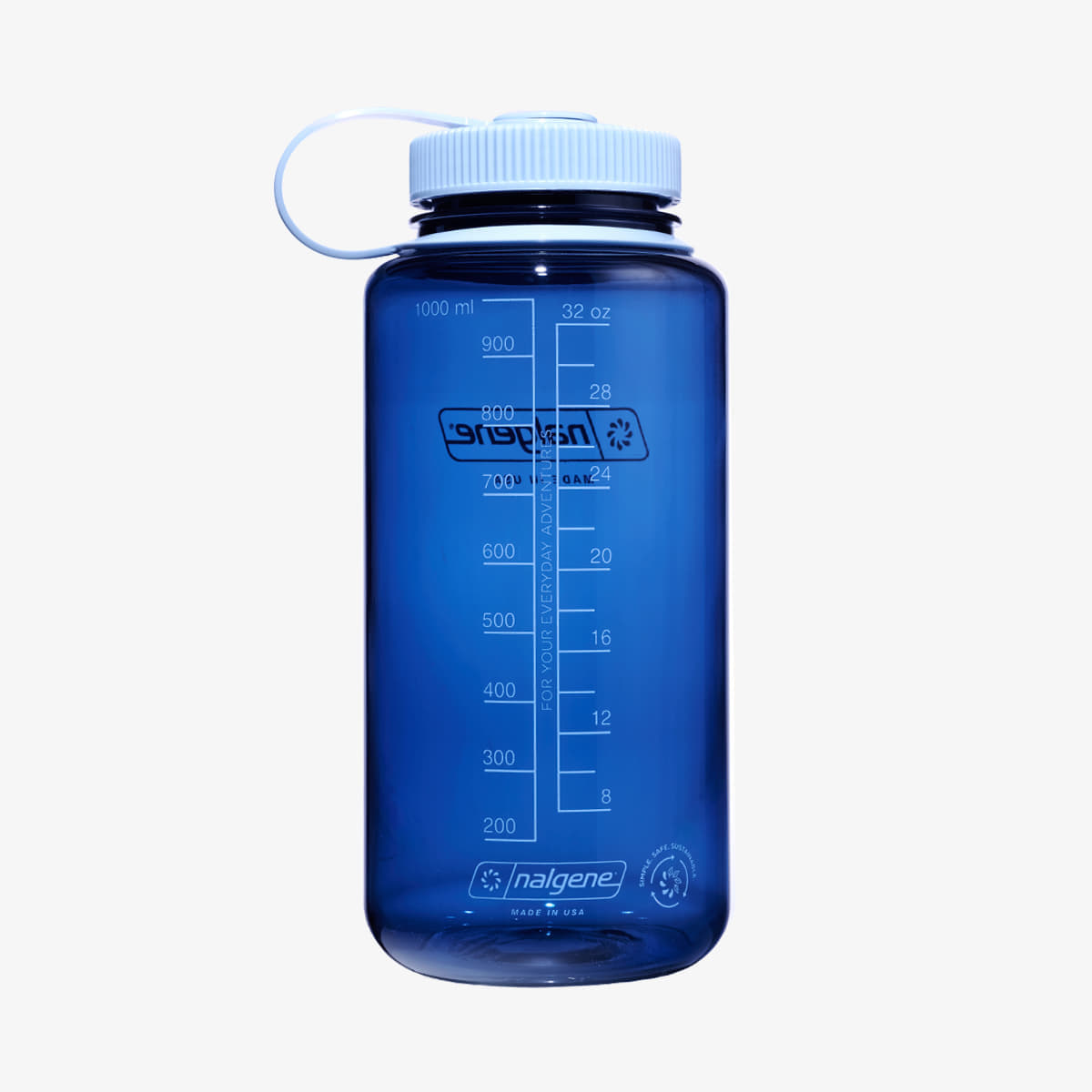 Drikkeflaske Nalgene Wide Mouth Sustain Water Bottle 1000ml Blå | 2020-6132, 1