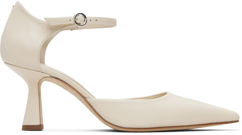Tøj Aeyde Aeyde Salvi Ankle Strap Heels Hvid | A11-PU-VDHP75ST167-SS25-100-007