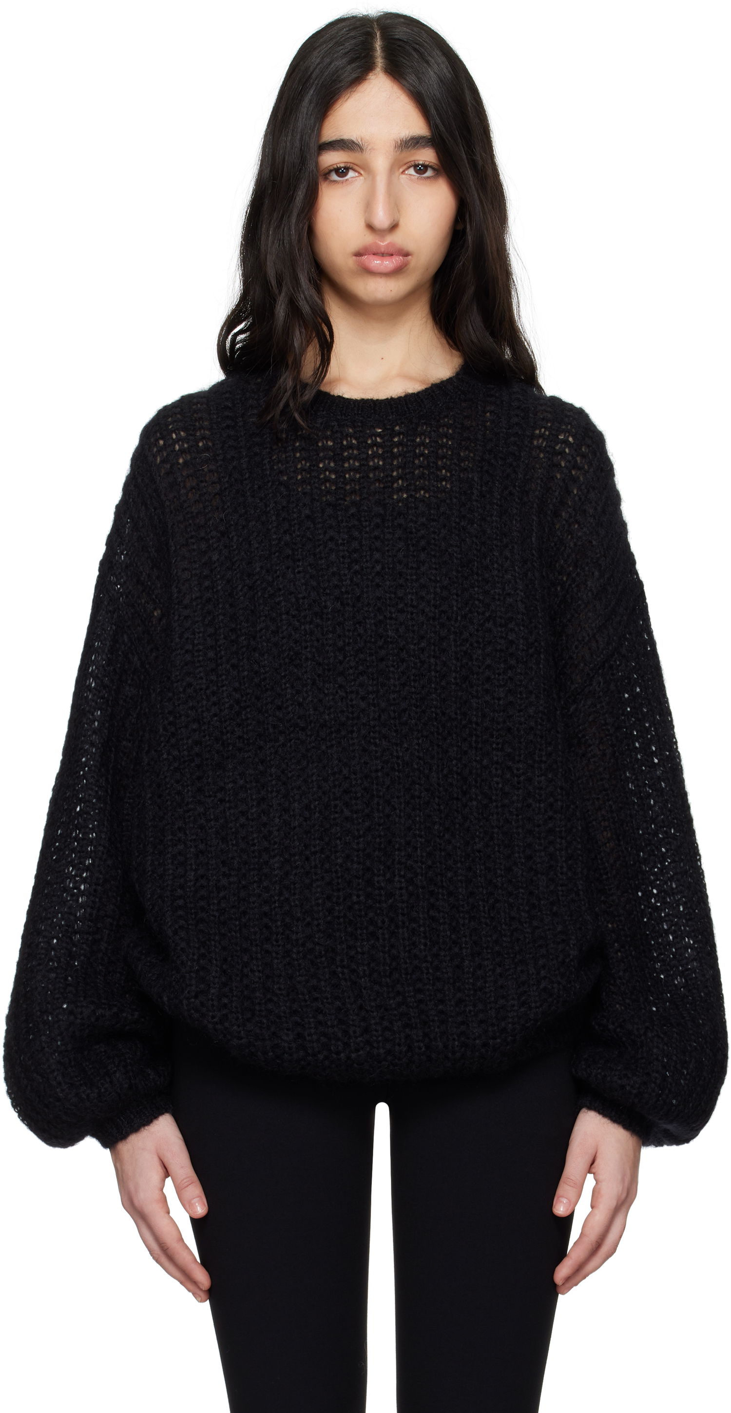 Sweater TOTEME TOTEME Puffed Knit Sweater Sort | 252-WRT0547-YA0160, 0