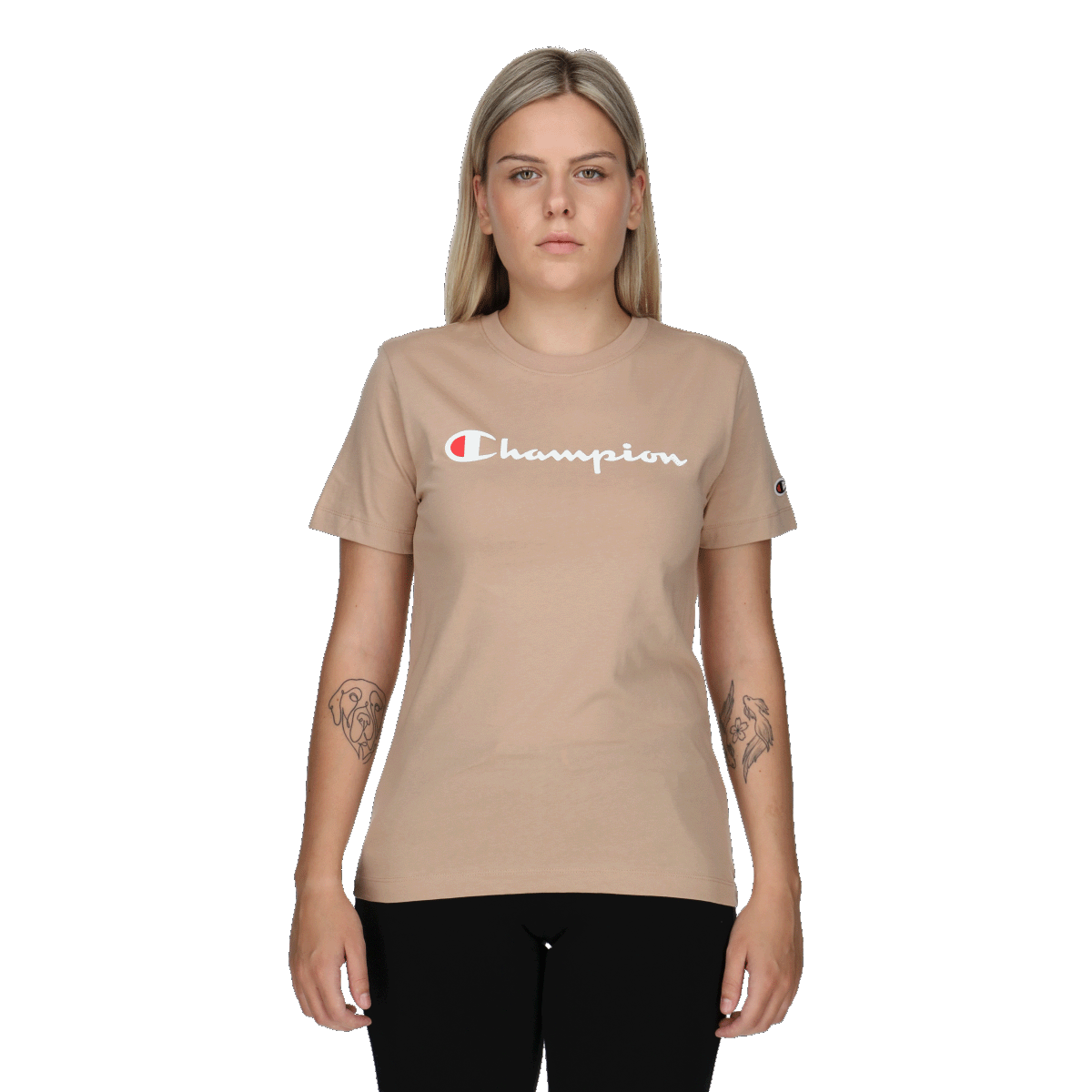 T-shirt Champion Short Sleeve T-Shirt Beige | 117534-MS079, 0