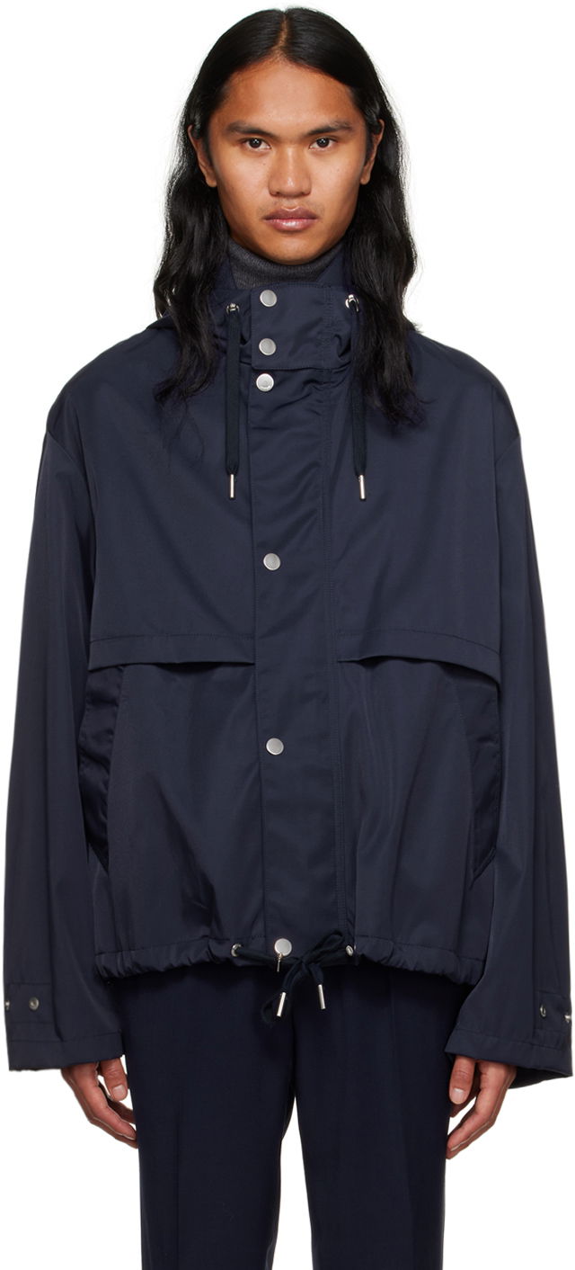 Jakke AMI Short Jacket Mørkeblå | UJK319.PA0007, 0