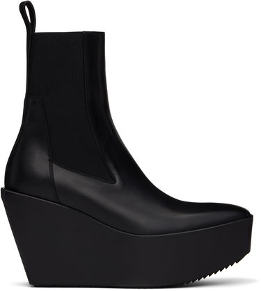 Tøj Rick Owens Rick Owens Hollywood Sliver Platform Beatle Boots Sort | RP01E7851 LOO, 0