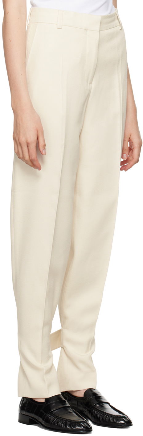 Bukser TOTEME TOTEME Buckled Slouch Trousers Beige | 244-WRB0213-FB0315, 1