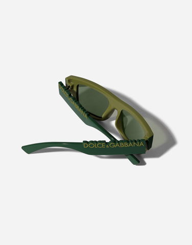Solbriller Dolce & Gabbana Dg Logo Rectangular Frame Sunglasses Grøn | VG601FVN7719V000, 3