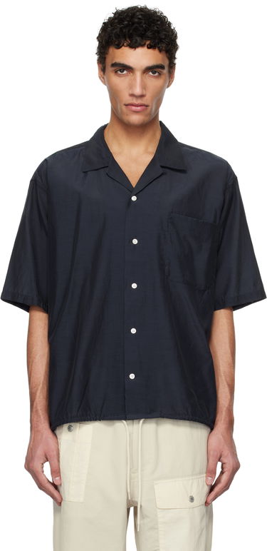 Skjorte NANAMICA Nanamica Open Collar Short Sleeve Shirt Mørkeblå | S25SG019U, 0