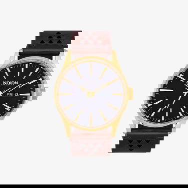 Ur Nixon Sentry Leather Watch Gold/ Indigo/ Brown Universal Brun | A1055033, 0