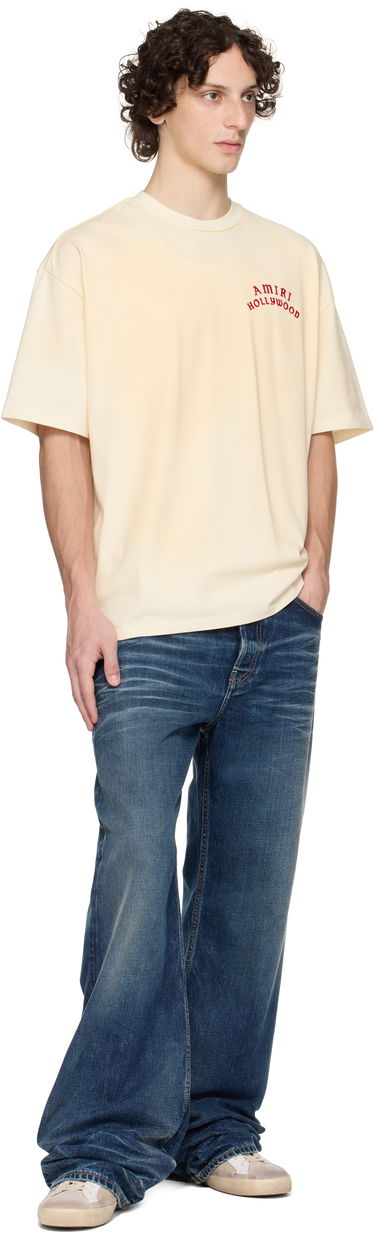 T-shirt AMIRI AMIRI 'AMIRI Hollywood' Oversized T-Shirt Beige | AMJYTE1204, 3
