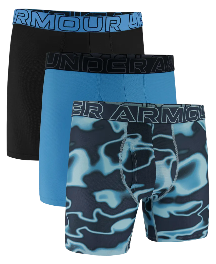 Boksere Under Armour Performance Tech Mesh 6" Print Boxerjock - 3 Pack Flerfarvet | 1383885-494, 0