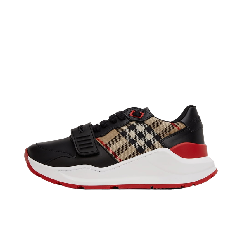 Sneakers og sko Burberry Leather Vintage Check Sneakers 'Black' Sort | 8038184