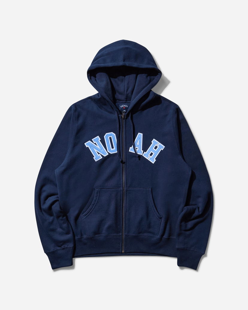 Sweatshirt Noah Arch Appliqué Zip-Up Hoodie Mørkeblå | SS194SS25 NVY