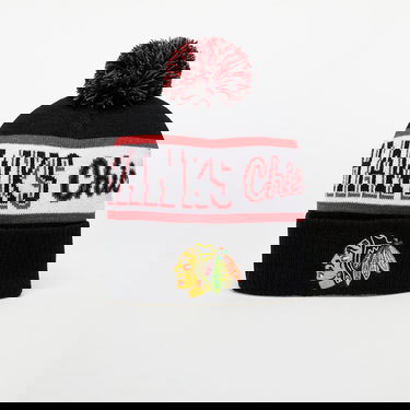 Beanie Mitchell & Ness Chicago Blackhawks Pom Knit Beanie Sort | HK8955-CBHBLCK, 0