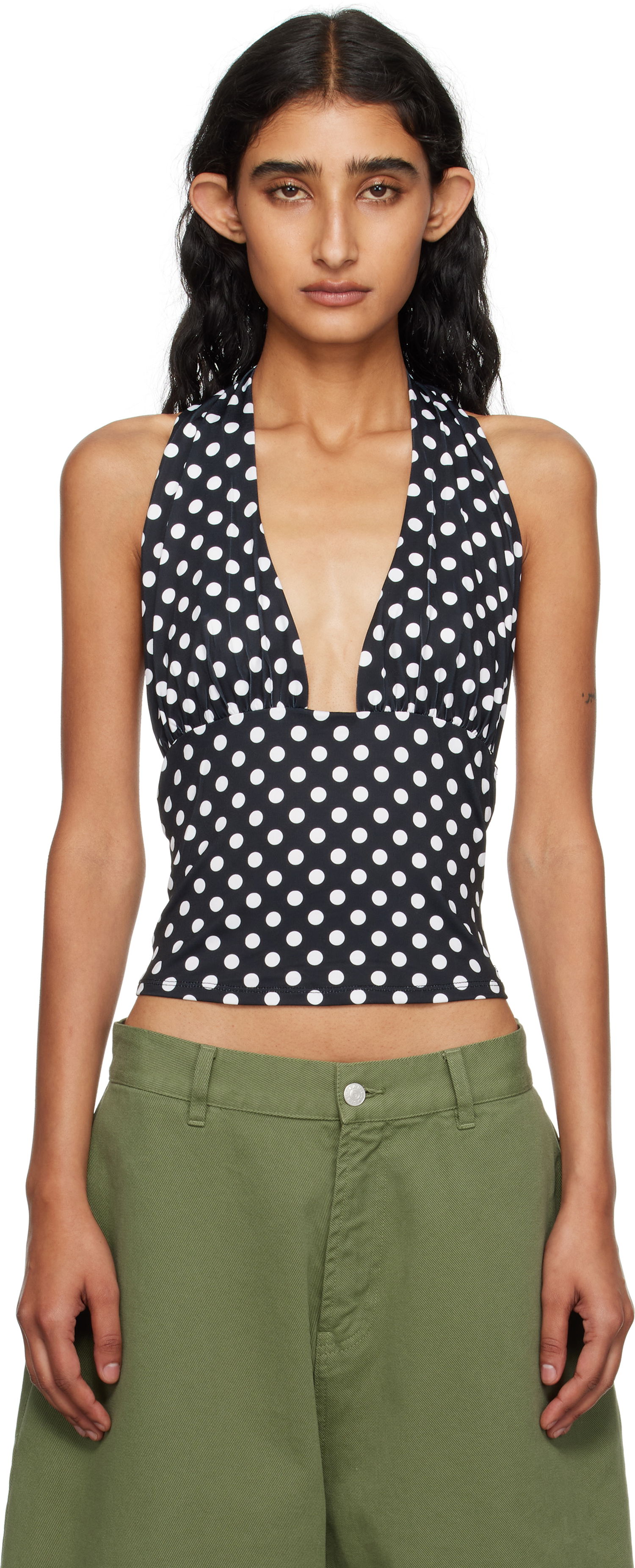 Tanktop Miaou Miaou Mathilde Polka Dot Halter Top Sort | 7189VISBWP, 0