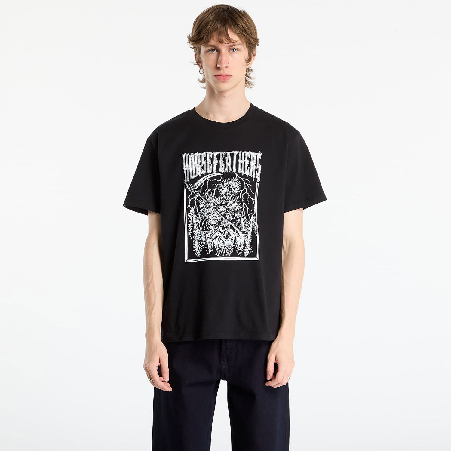 T-shirt Horsefeathers Danihell Graphic T-Shirt XXL Sort | SM1406A, 0