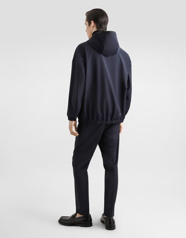 Sweatshirt Dolce & Gabbana Hooded Woolen Jacket With Tag Mørkeblå | G9BMVTFURK8B3681, 2