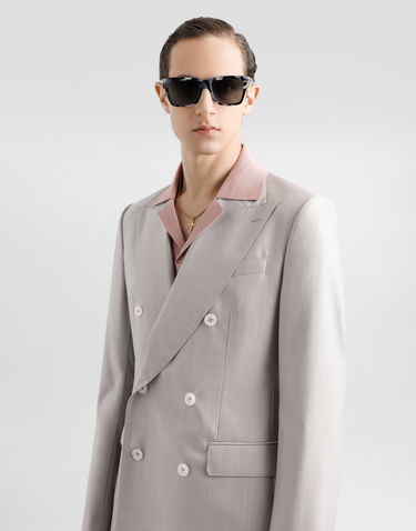 Træningsdragt Dolce & Gabbana Dolce & Gabbana Deconstructed Double-breasted Wool And Silk Suit Grå | GK021TFU3H1F0372, 3
