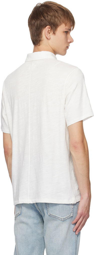 Polo skjorte rag & bone Flame Polo Hvid | MBC23FT012CA12, 2