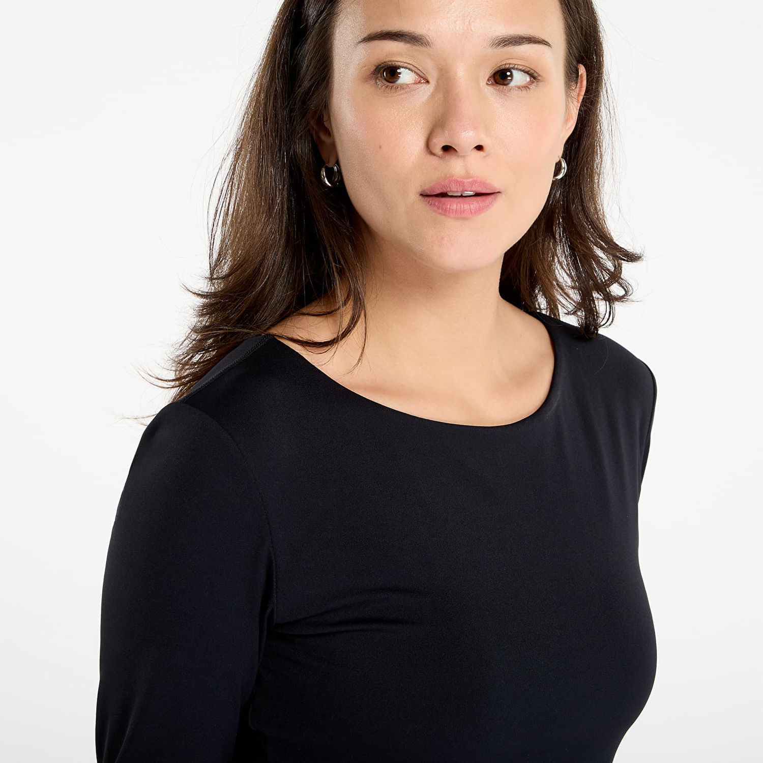 Crop top Urban Classics Sports Cropped Longsleeve Top with Thumbholes Sort | TB7807-00007, 1