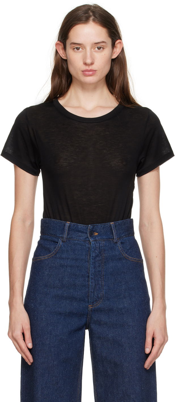 Krop Baserange Press-Stud Bodysuit Sort | ONTE-BL-000
