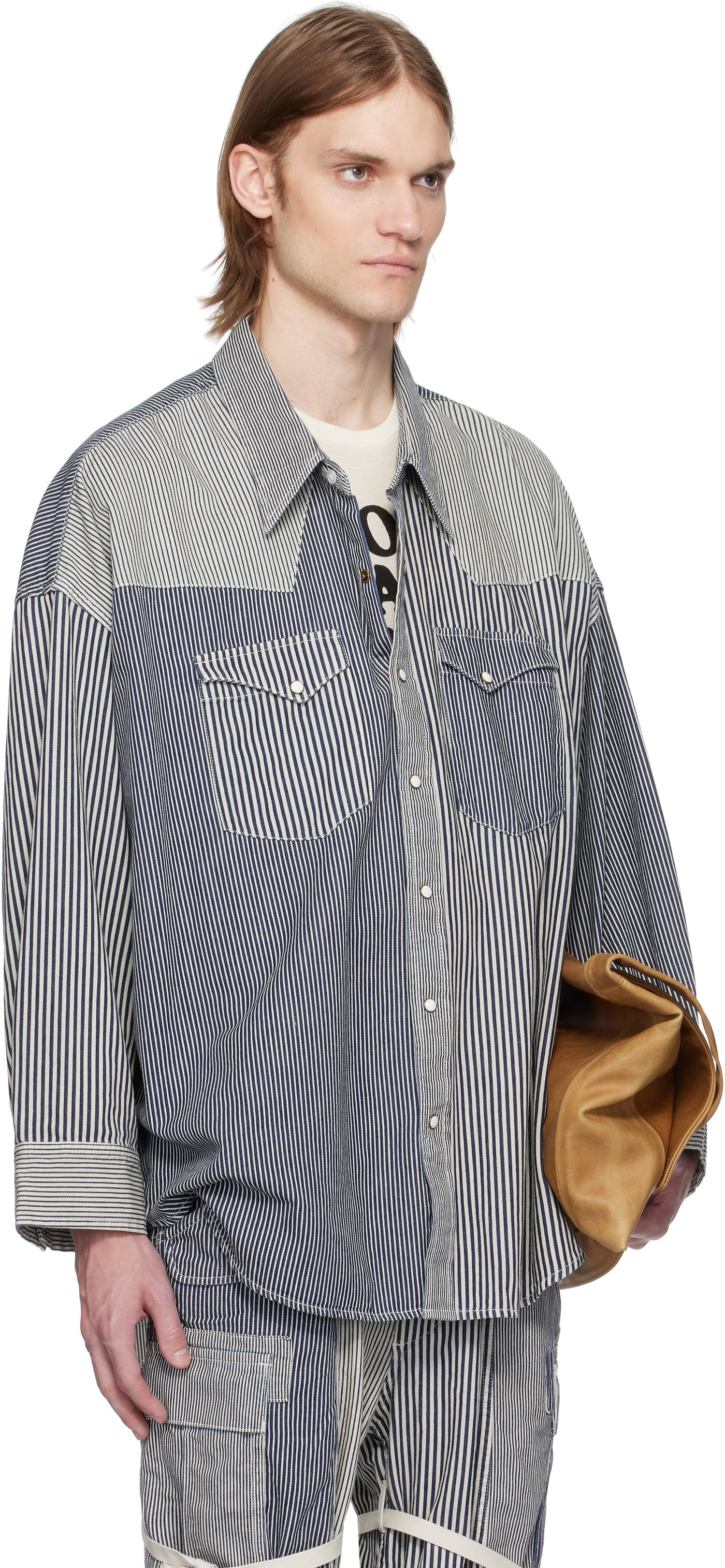 Skjorte R13 R13 Oversized Cowboy Shirt Blå | R13MD028-D212A, 1