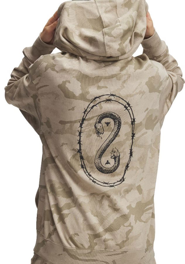 Sweatshirt Under Armour Project Rock Heavyweight Full Zip Hoodie Beige | 1389708-299, 1