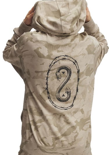 Sweatshirt Under Armour Project Rock Heavyweight Full Zip Hoodie Beige | 1389708-299, 1