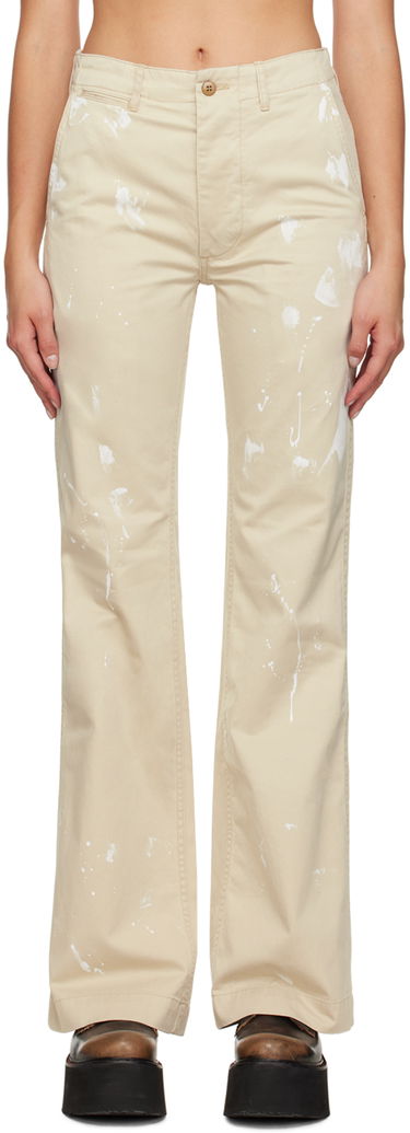 Bukser R13 R13 Jane Paint Splatter Trousers Beige | R13WR175-R258D, 0