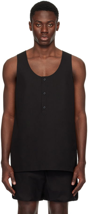 Tanktop We11done We11done Scoop Neck Tank Top Sort | WD-BL1-24-118-M-BK, 0