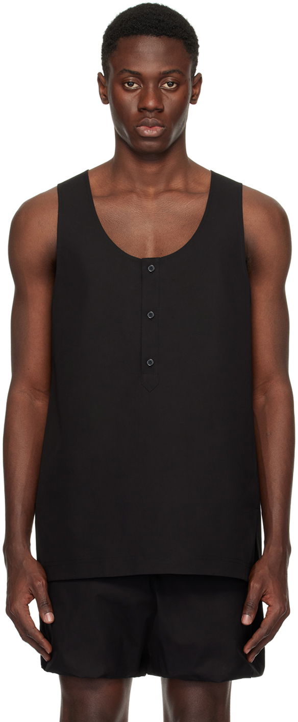 Tanktop We11done We11done Scoop Neck Tank Top Sort | WD-BL1-24-118-M-BK