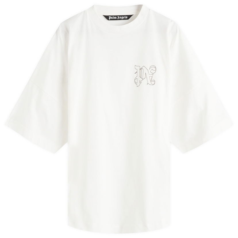T-shirt Palm Angels Monogram T-Shirt Hvid | PMAA002F24JER0010303