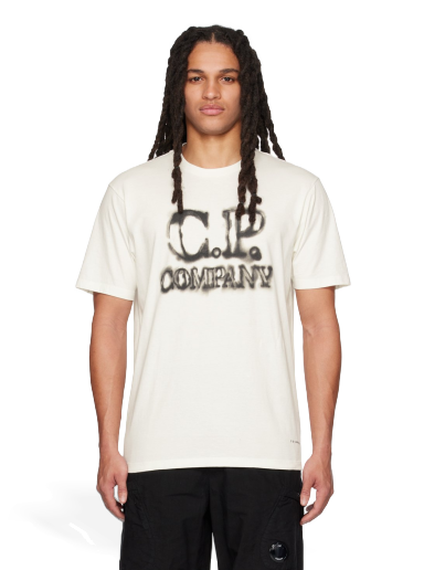 T-shirt C.P. Company Blurry T-Shirt Hvid | 14CMTS348A-005431G