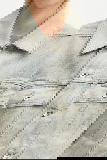 Jakke Rick Owens Rick Owens DRKSHDW Trucker Worker Denim Jacket Blå | DS02E7701.DMP, 3