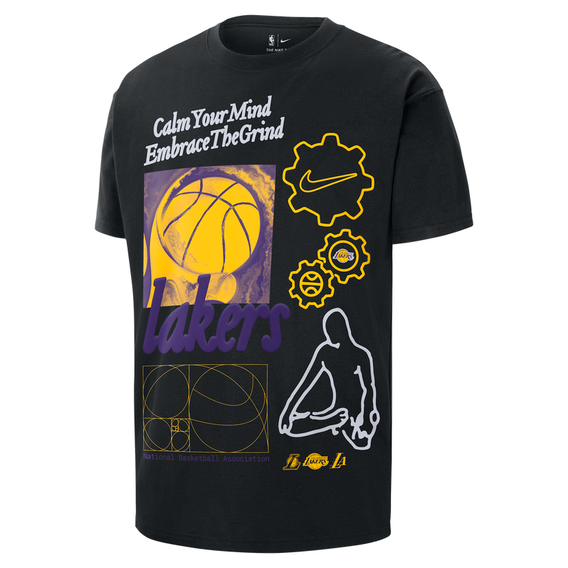 T-shirt Nike Los Angeles Lakers Max90 Courtside T-Shirt Sort | HQ0631-010