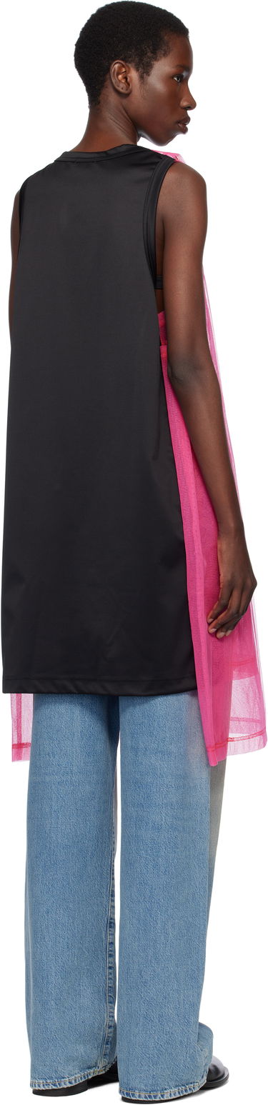 Tanktop Comme des Garçons Homme Plus Jersey & Nylon Tulle Tank Top Lyserød | PO-T027-051, 2