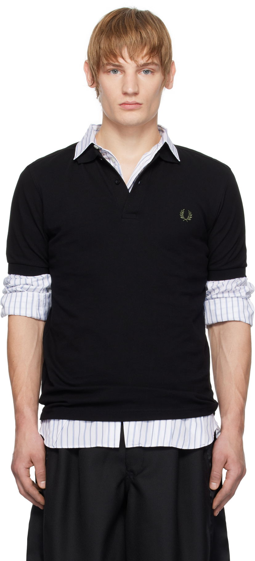 Polo skjorte Comme des Garçons Shirt Edition 'Freedom Is Energy' Polo Sort | FN-T501-W24