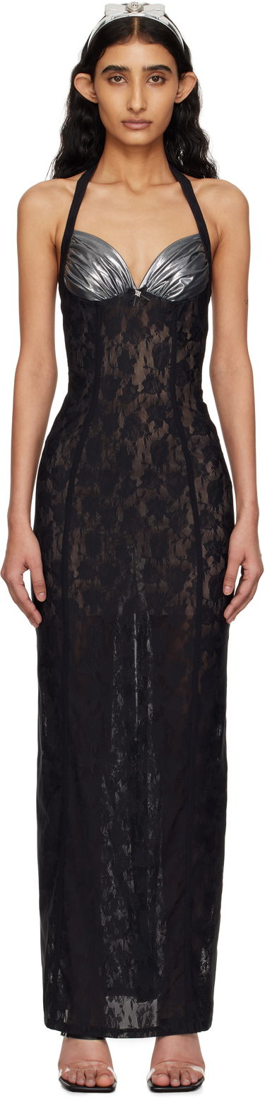 Kjole MISBHV MISBHV Stella Lace Maxi Dress Sort | 250W808, 0