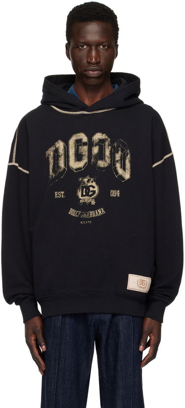 Sweatshirt Dolce & Gabbana Oversize Hoodie Sort | G9AJATG7NQC, 0