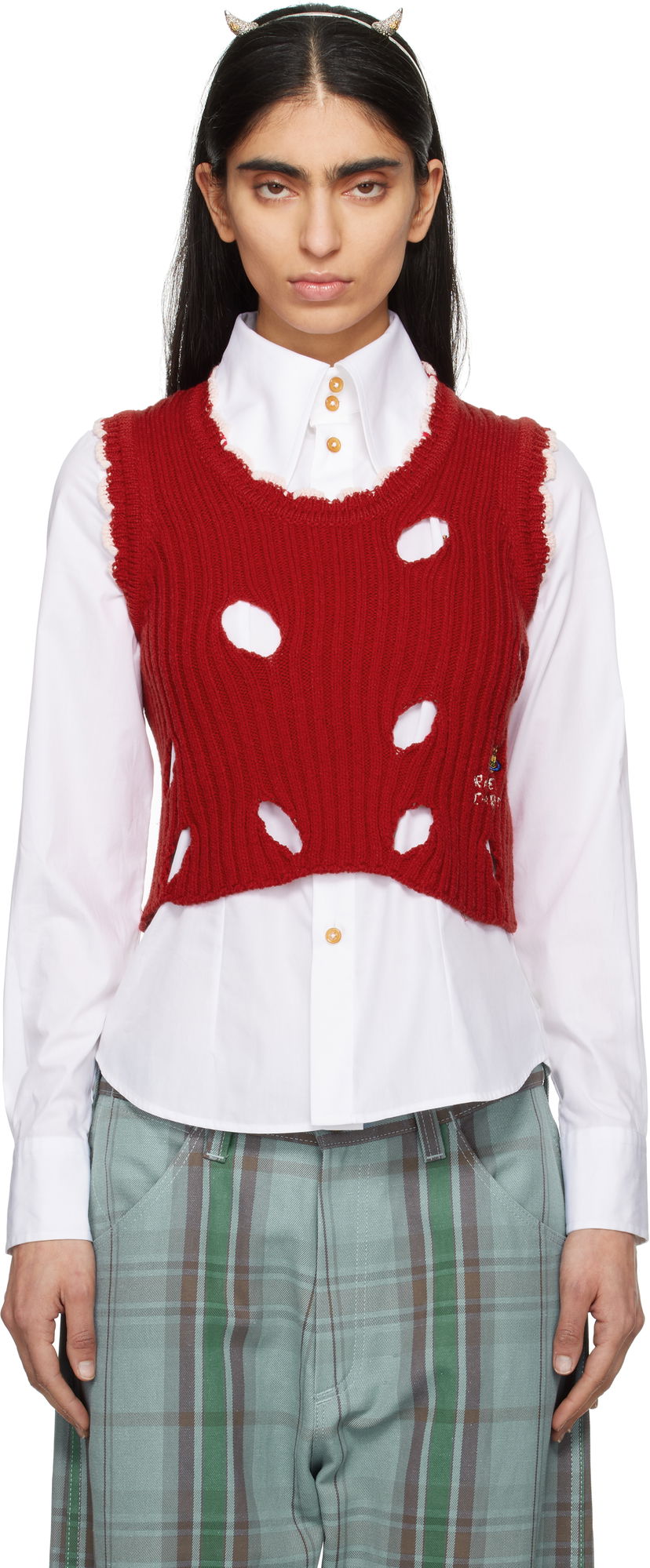 Vest Vivienne Westwood Vivienne Westwood Slash Tank Top Rød | 18030066-Y003H-