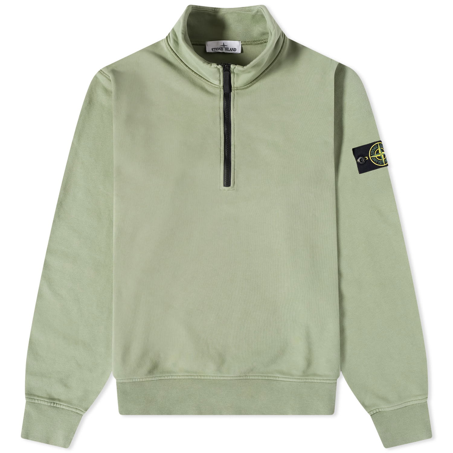 Sweater Stone Island Garment Dyed Half Zip Crewneck Grøn | 101561951-V0055, 0