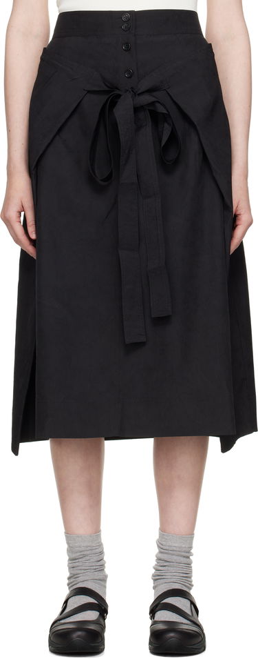 Nederdel YMC YMC George Midi Wrap Skirt Sort | Q3YAA, 0