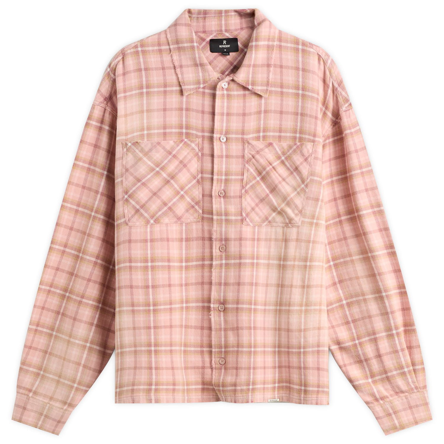 Skjorte Represent Clo Men's Flannel Checked Shirt Lyserød | MLM100106-24, 1