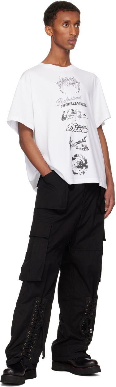 T-shirt We11done Multi Logo Graphic T-Shirt Hvid | WD-TT3-24-777-U-WH, 3
