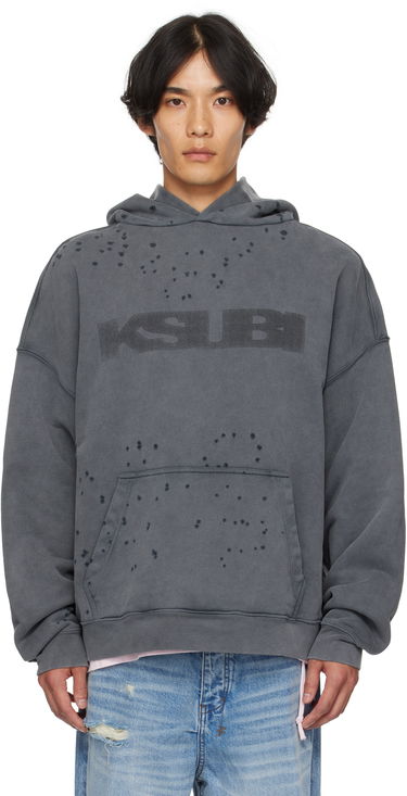 Sweatshirt Ksubi Ksubi Blasted Ekcess Hoodie Grå | MPF25FL005, 0