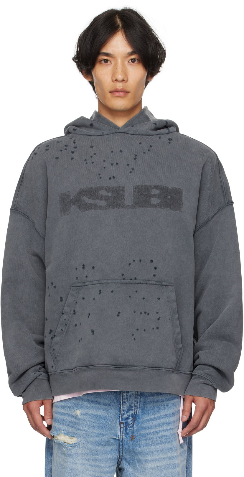 Sweatshirt Ksubi Ksubi Blasted Ekcess Hoodie Grå | MPF25FL005